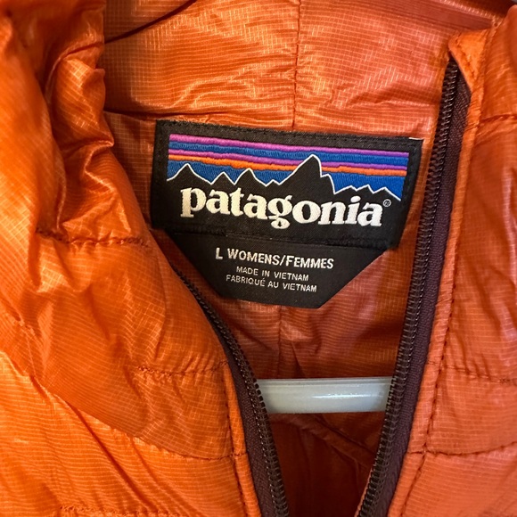 Patagonia Women’s Micro Puff Burnt Orange Down Jacket Large - Picture 2 of 10